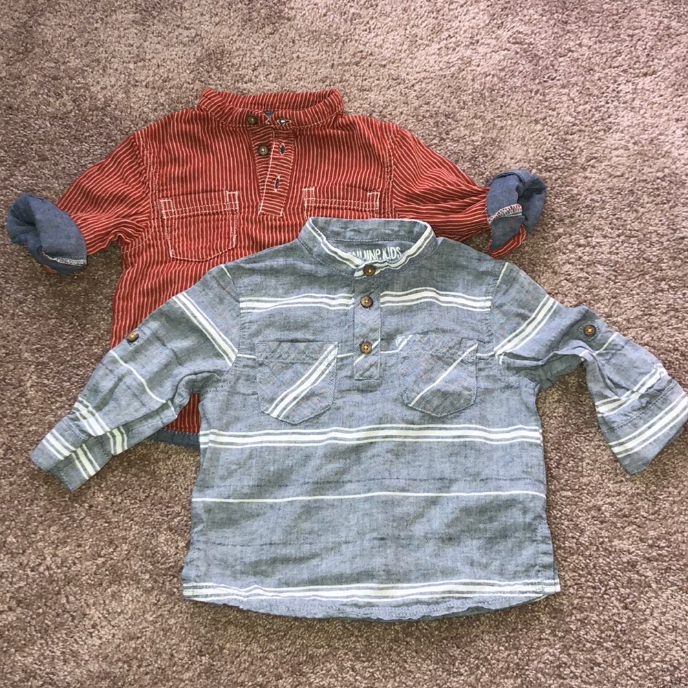 Set of two boys linen shirts